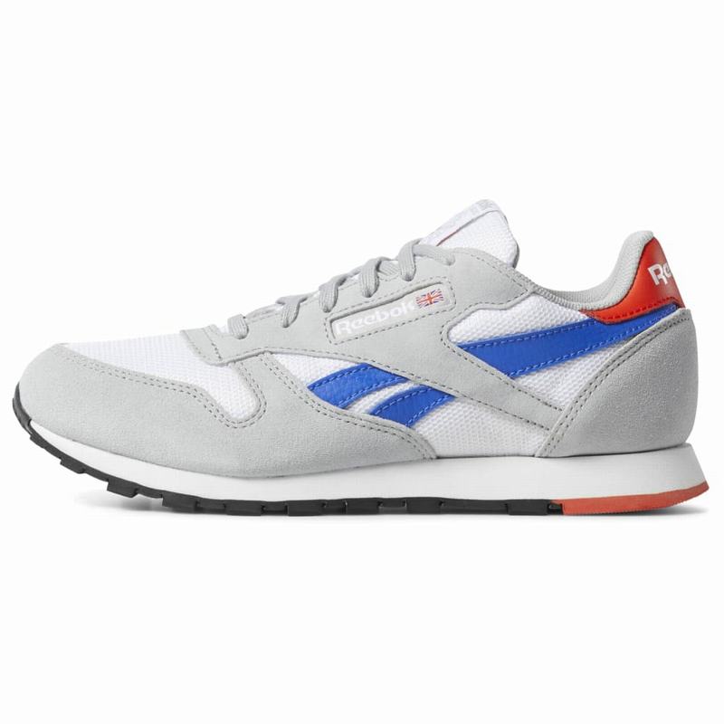 Tenisi Reebok Classic Leather Baieti Albi/Gri/Portocalii Romania LC8716RS